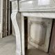 Cheminée en marbre blanc de carrare style Louis XVI vers 1890