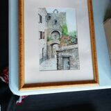 Watercolor greoux les Bains Ochs Herbert