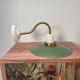 Vintage enamelled sheet metal swan neck wall light