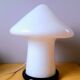 Vintage white Murano blown glass mushroom lamp