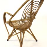 Rattan armchair by Rohe Noordwolde, 1960