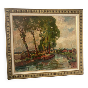 Paysage signé par un - belge