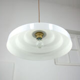 Mid-century cascade brass and plexiglass pendant lamp