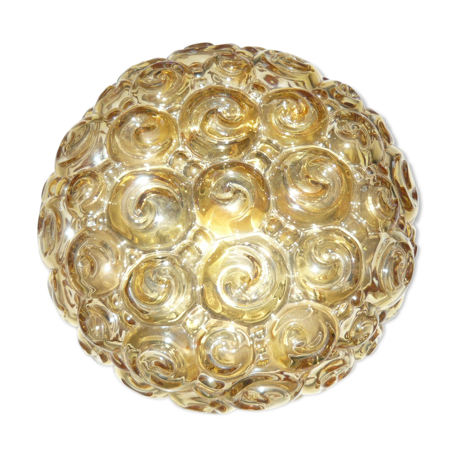 Moulded glass ceiling lamp, 50s/60s