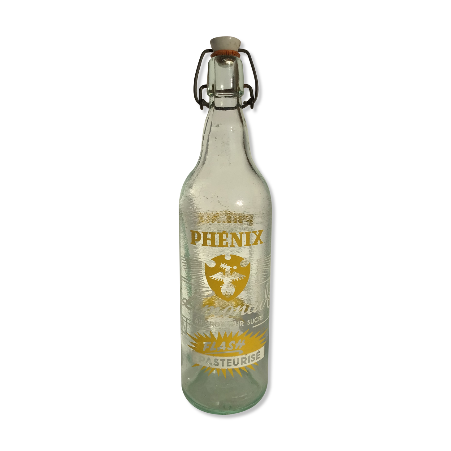 Bouteille hermétique Phénix limonade 1l sérigraphie jaune