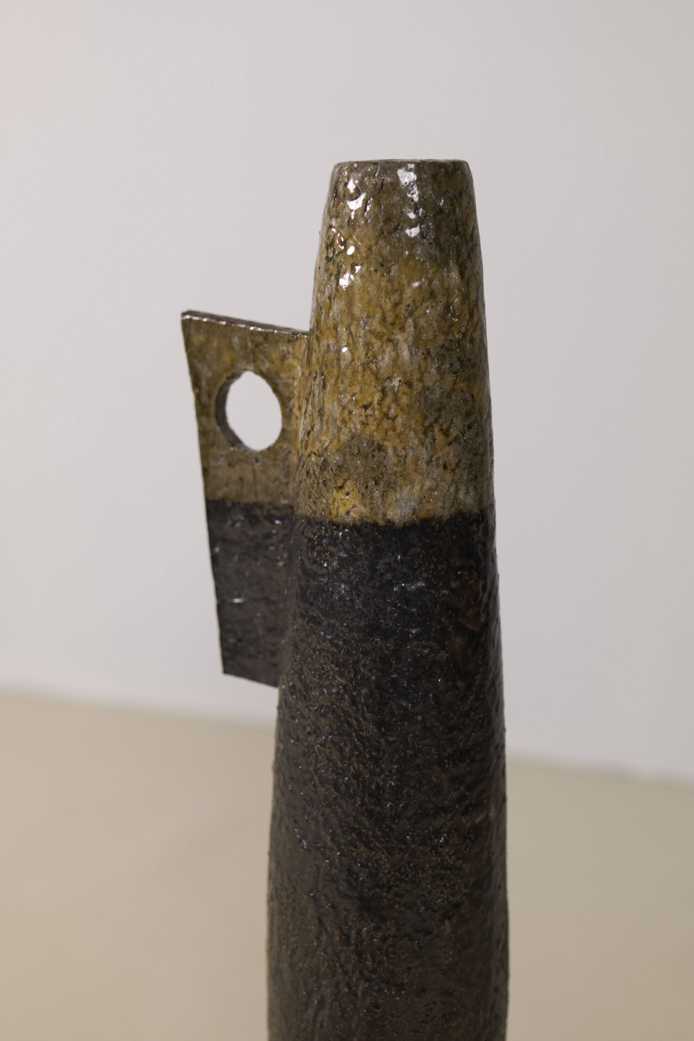 Large French modernist stoneware vase