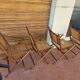 Set of 4 folding chairs old colonial style