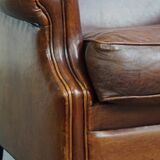 Fauteuil à oreilles en peau de mouton