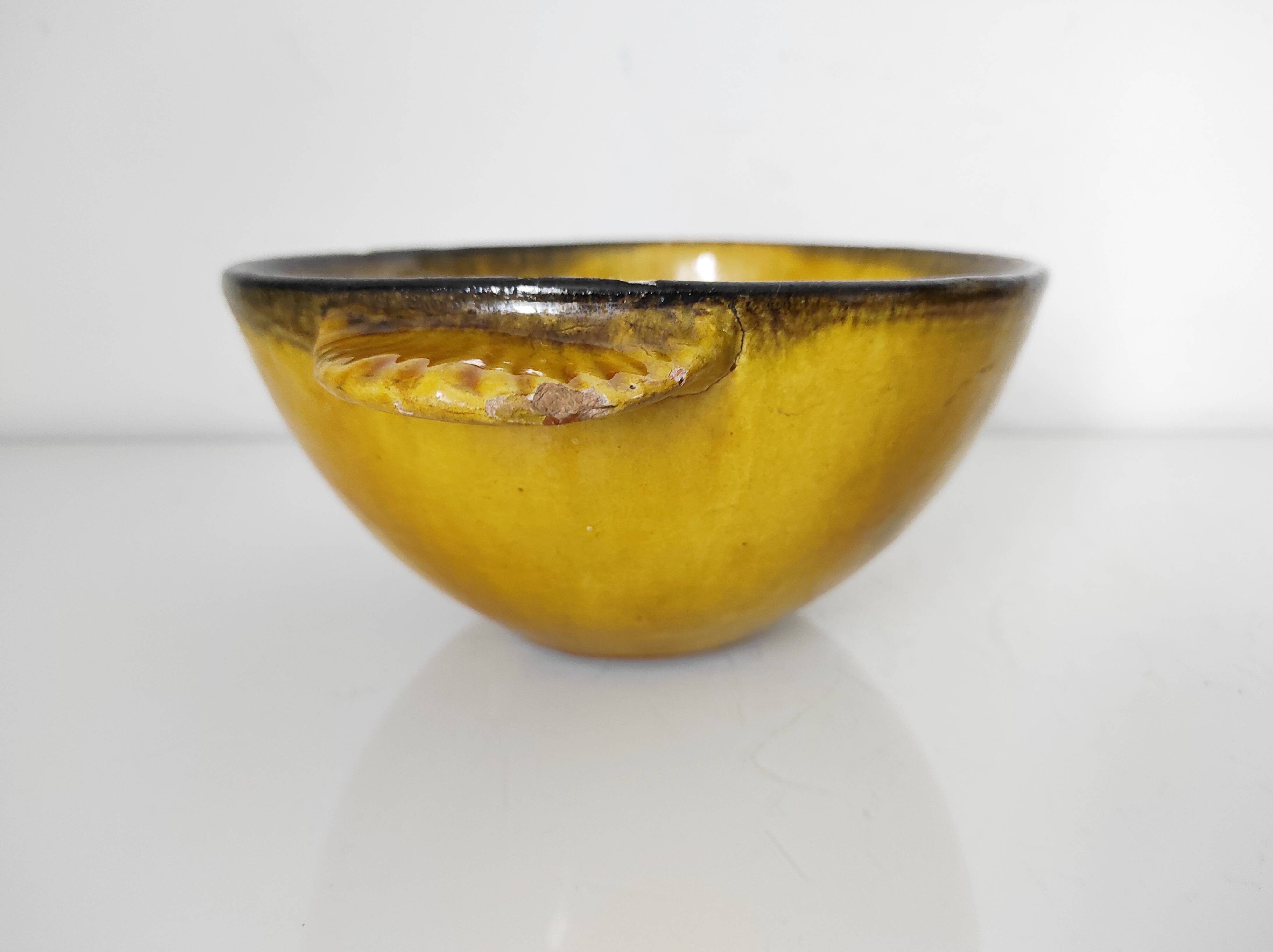 Bol en céramique jaune Biot