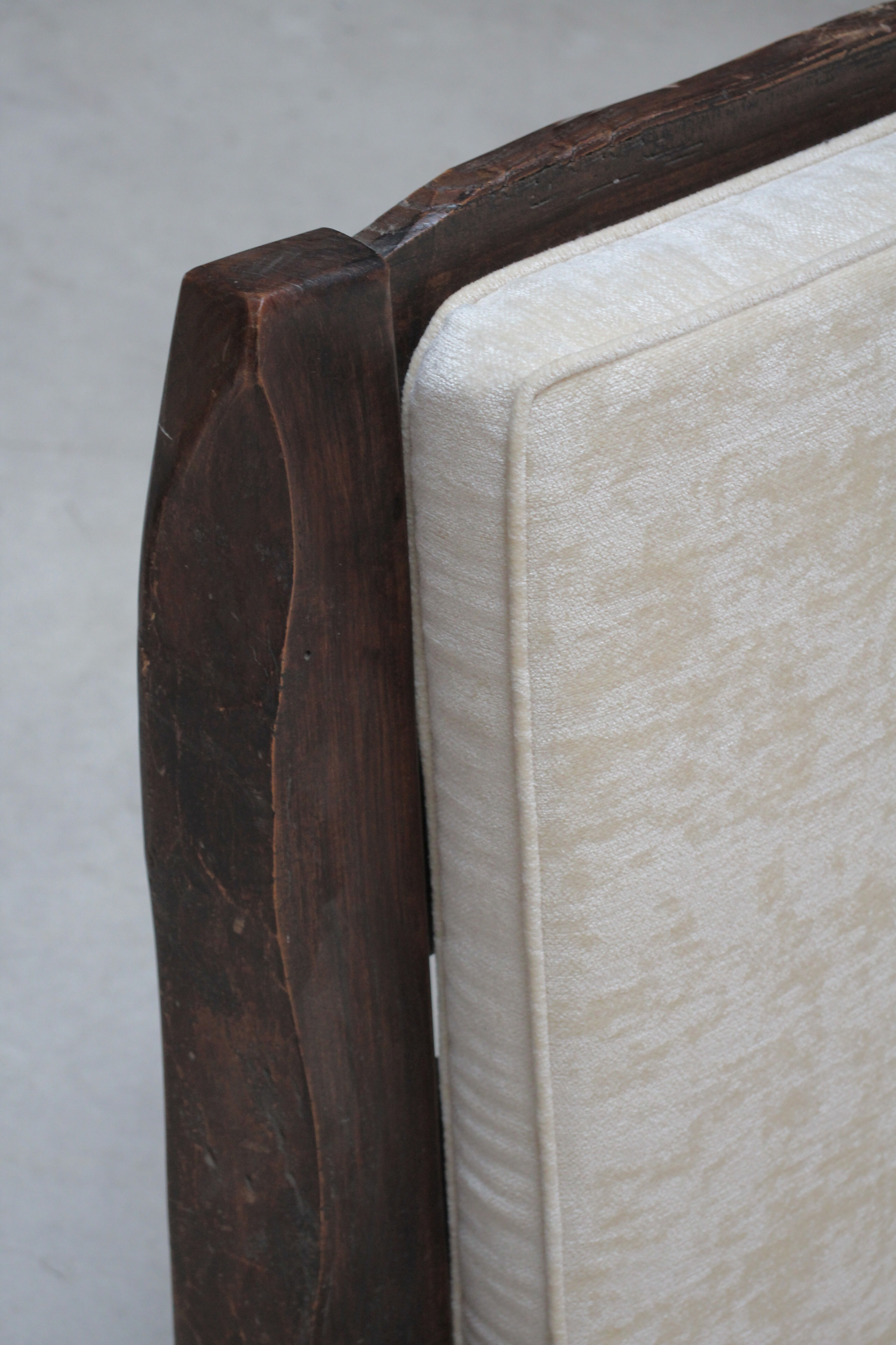 Brutalist elm armchair 1960