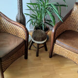 Rattan armchairs