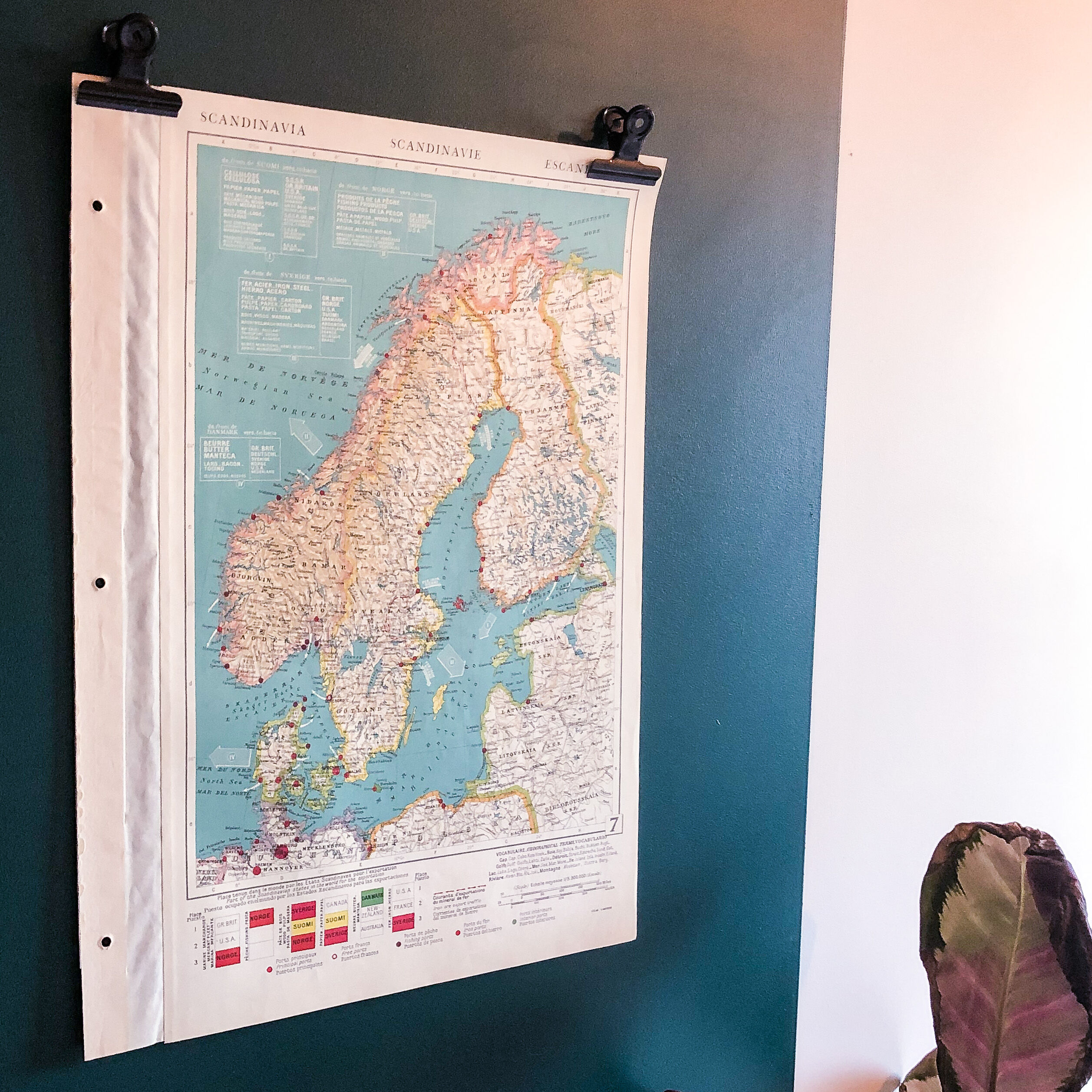 Map 1950 Scandinavia