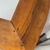 Vintage olive wood mirror in free form