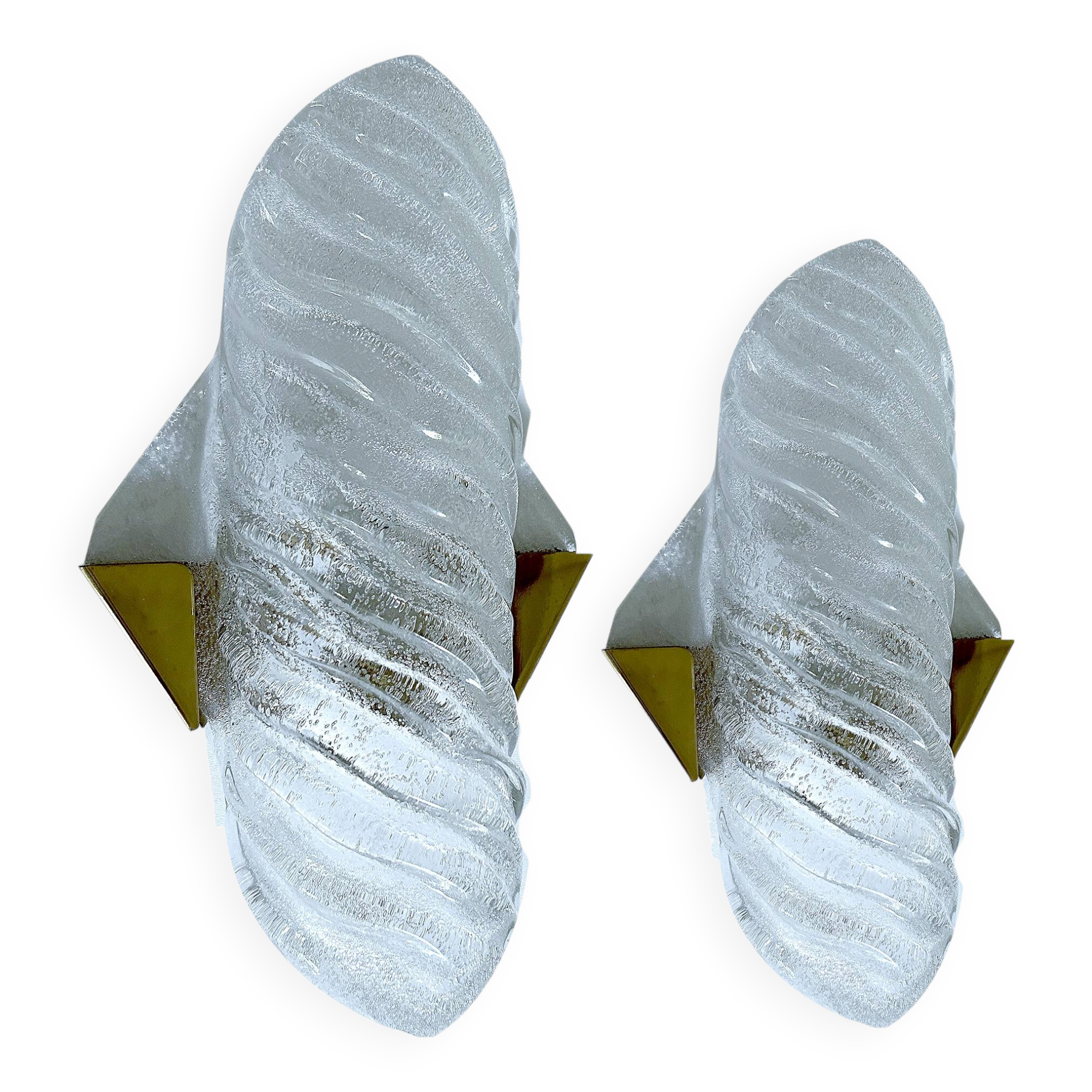 Pair of large Murano glass wall lights