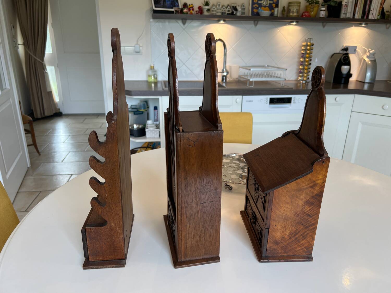 Set of wall boxes - bread matches knives