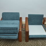 Scandinavian Teak Living Room Set, 1970s, Set of 3