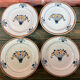 4 plates dessert art nouveau Moulin des Loups