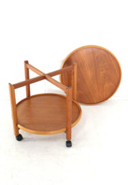 Danish Trolley with Removable Tray - teak