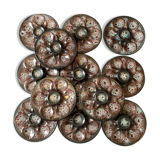 12 oyster plates Vallauris Marius Giuge