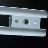 Coat rack in white lacquered metal 70s 3 hooks