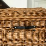 Old wicker trunk