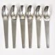 Carl Auböck 2060 Cutlery, 42 pcs., Complete for 6 People, Hammered Austria, 1950