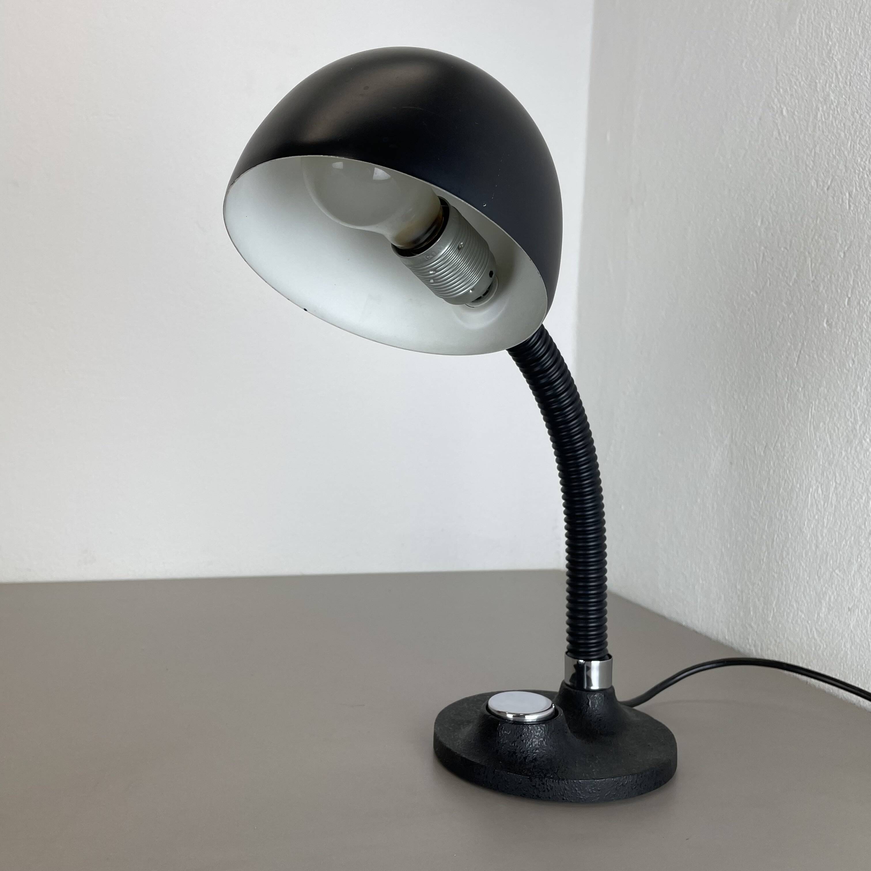 Modernist space age metal table light by hillebrand leuchten, germany, 1970s