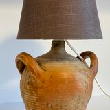 Vintage handcrafted pottery lamp