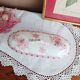 Soap dish, comb holder, ironstone, BFK, Lilac
