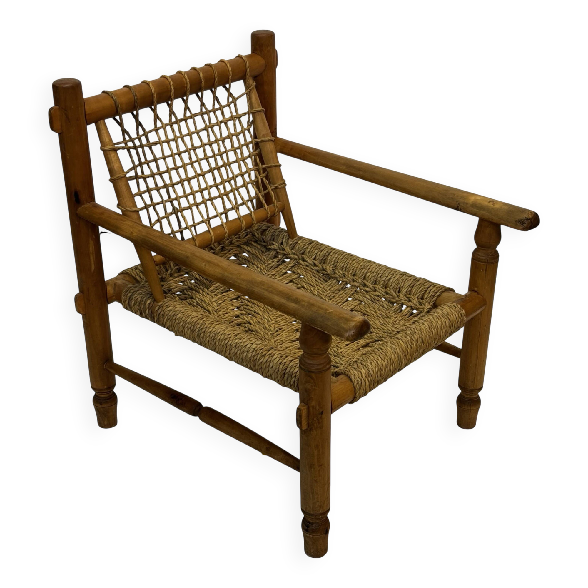 Vintage Lounge chair in style of Audoux  France 50's Design