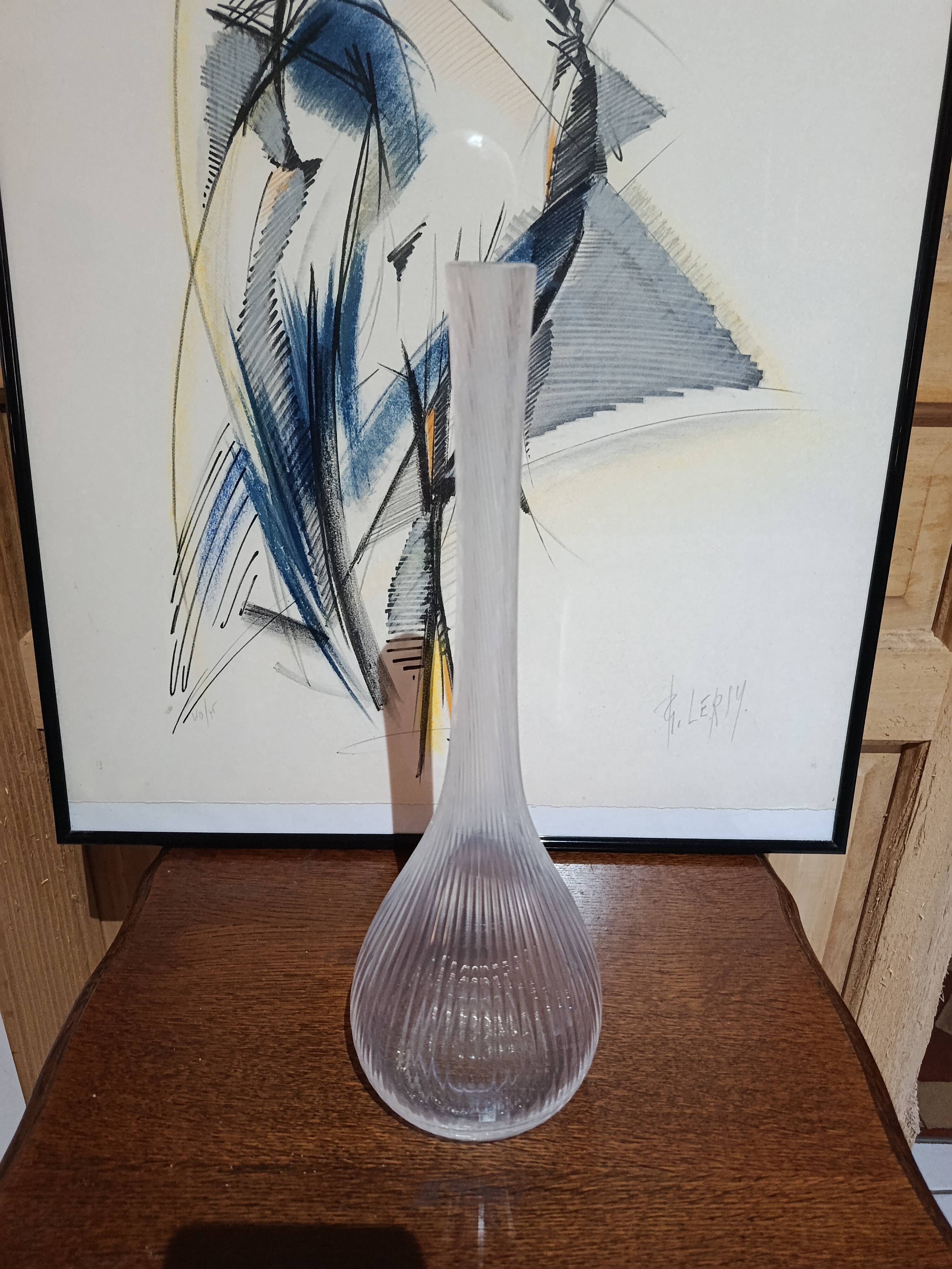 Daum France crystal soliflore vase