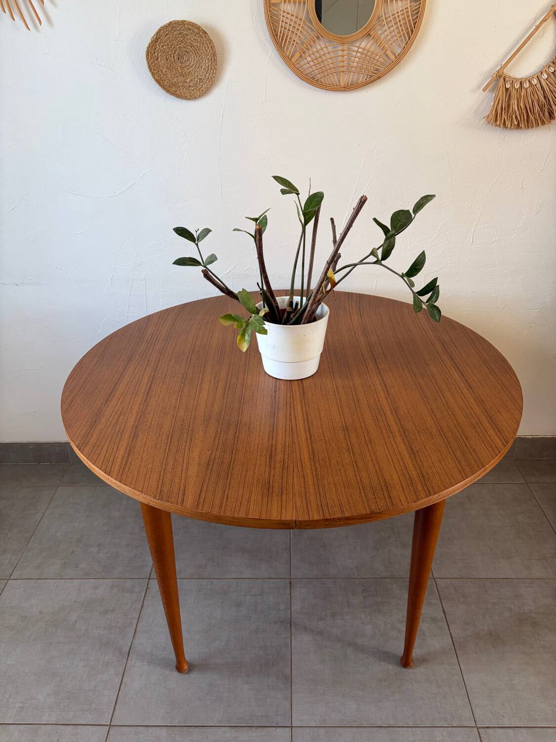 Vintage teak round table