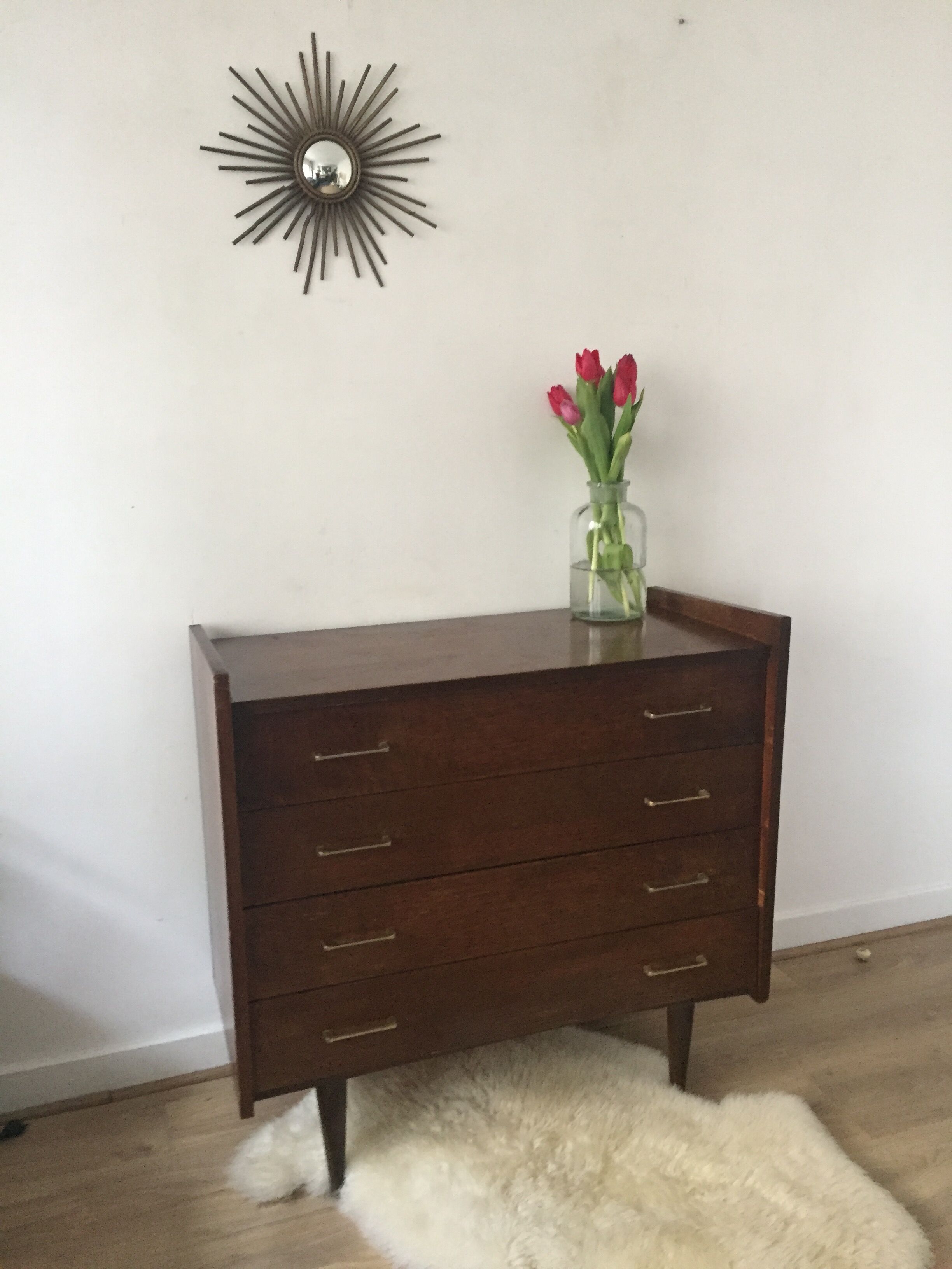 Commode vintage pieds compas année 50/60