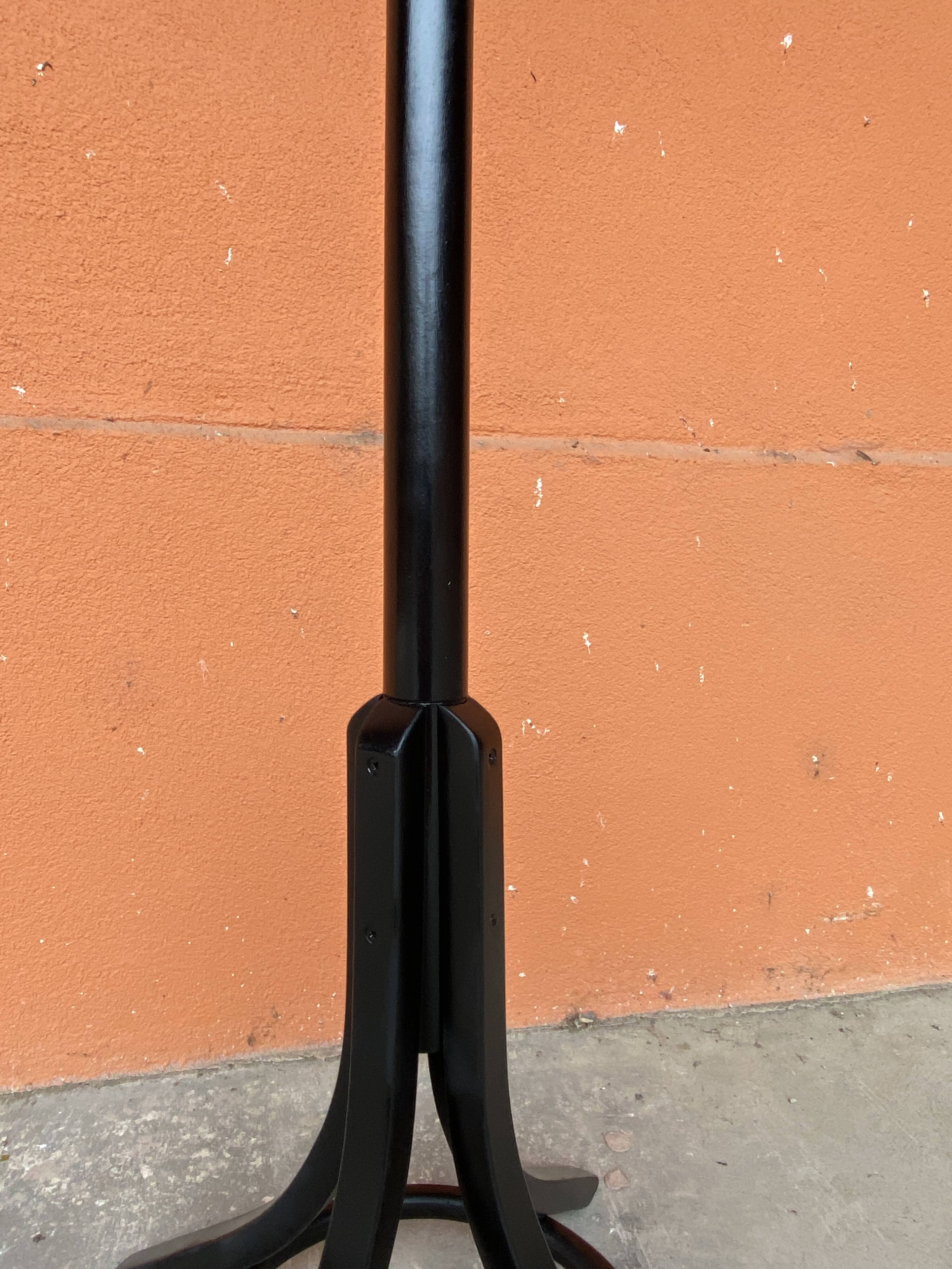 Baumann coat rack on vintage parrot stand 70s curved wood