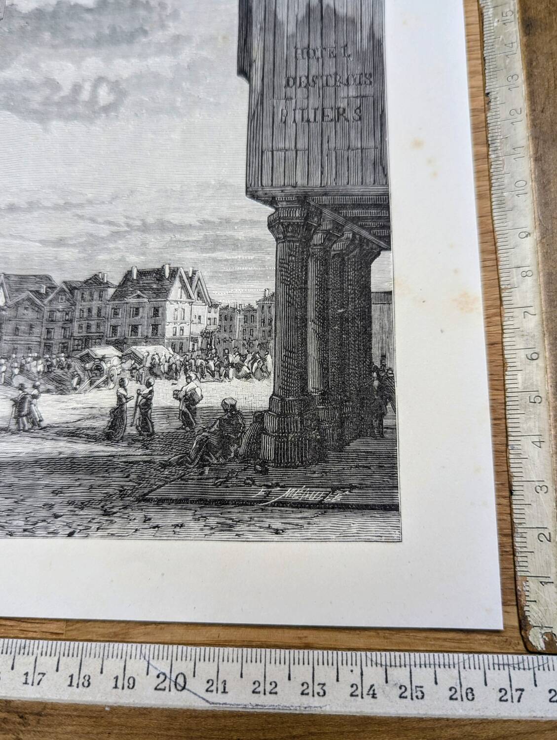 Beauvais, Oise, gravure vintage, imprimée en 1883
