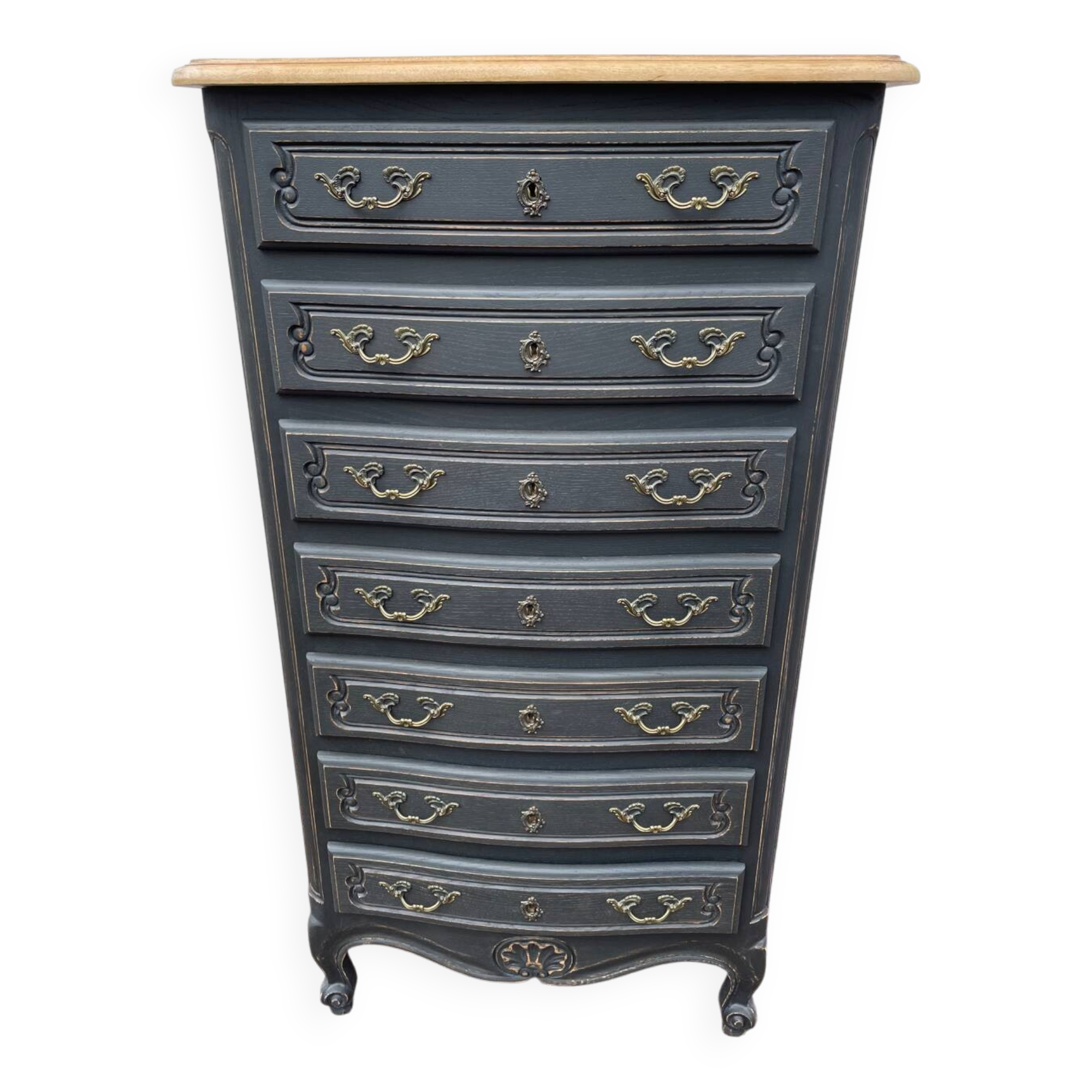 Louis XV style weekly planner, patinated black