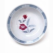 Shallow dish Sarreguemines model Carole, floral decoration and ear of wheat.