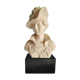 Elegant woman bust with alabaster shawl and black base of the 1950s