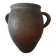 Vase with two handles in terracotta numbered "7"