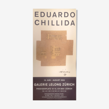 Lithographic poster by Eduardo Chillida