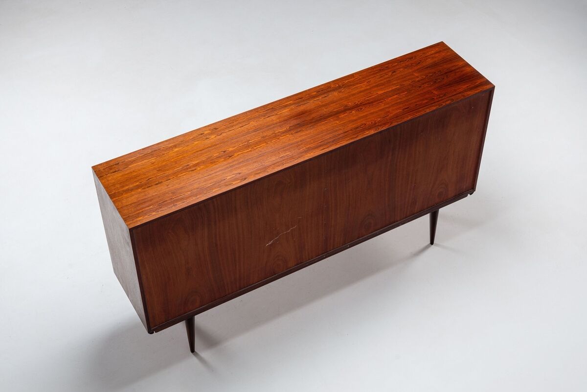 Gunni Omann highboard model 19 in rosewood Omann Jun Denmark 1960