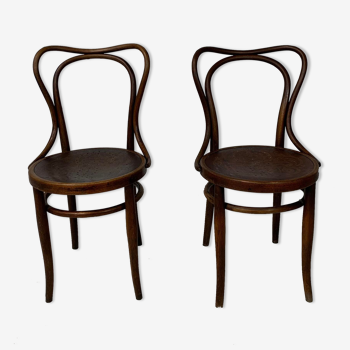 Paire de chaises bistrot n°55 J&J Kohn