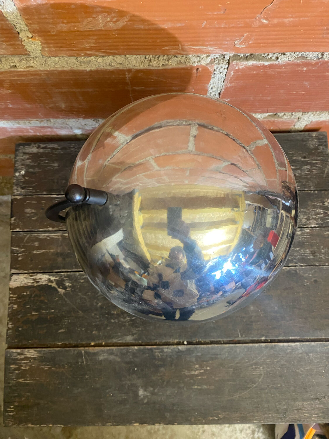 World Map Globe Earth Planet Chrome Metal + Black Design Stand