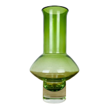 Scandinavian glass vase Riihimaki green