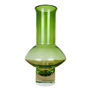 Vase scandinave verre Riihimaki vert