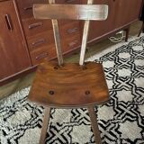 Set of 8 brutalist chairs from the 50s