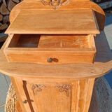 Art Deco bedside table in raw wood