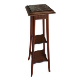 Wooden and marble stool