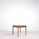 Rosewood / leather dining / gaming table by Poul Hundevad