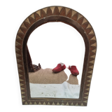 Oriental copper mirror 60x43cm